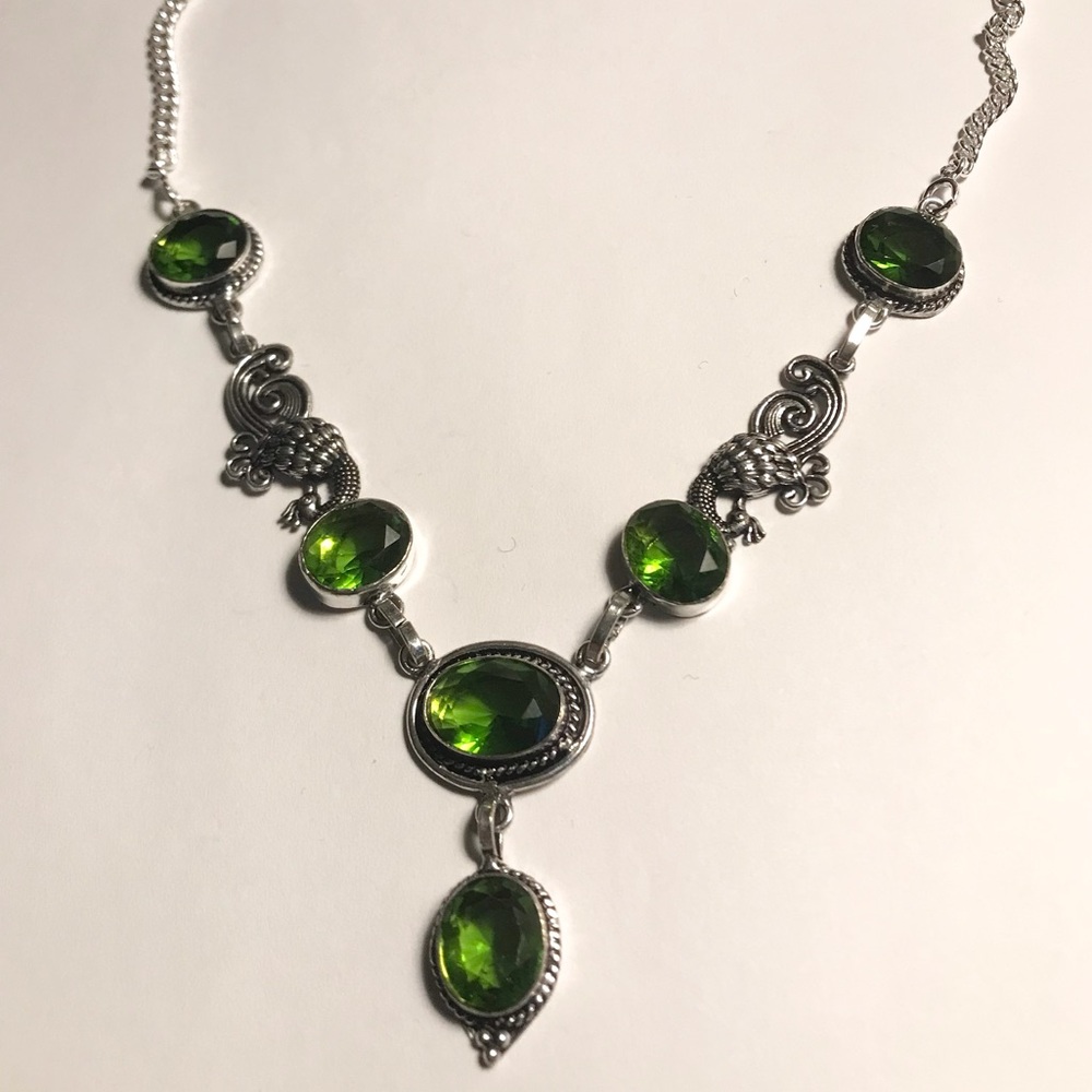 Peridot 925 Sterling Silver Necklace